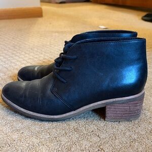 Clarks Original Black Leather Ankle Booties